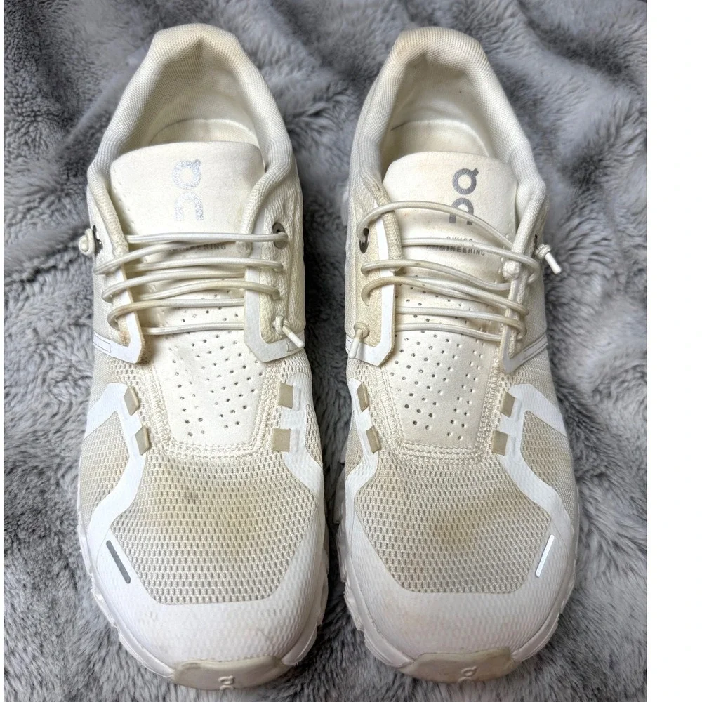 On Cloud 5 Undyed-White Running Shoes Womens 8.5 Sneakers 59.98902